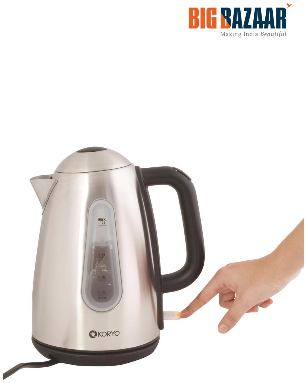 Buy Koryo KEK 1911SS 1.7 L Silver Electric Kettle ( 1000 W ) Online at