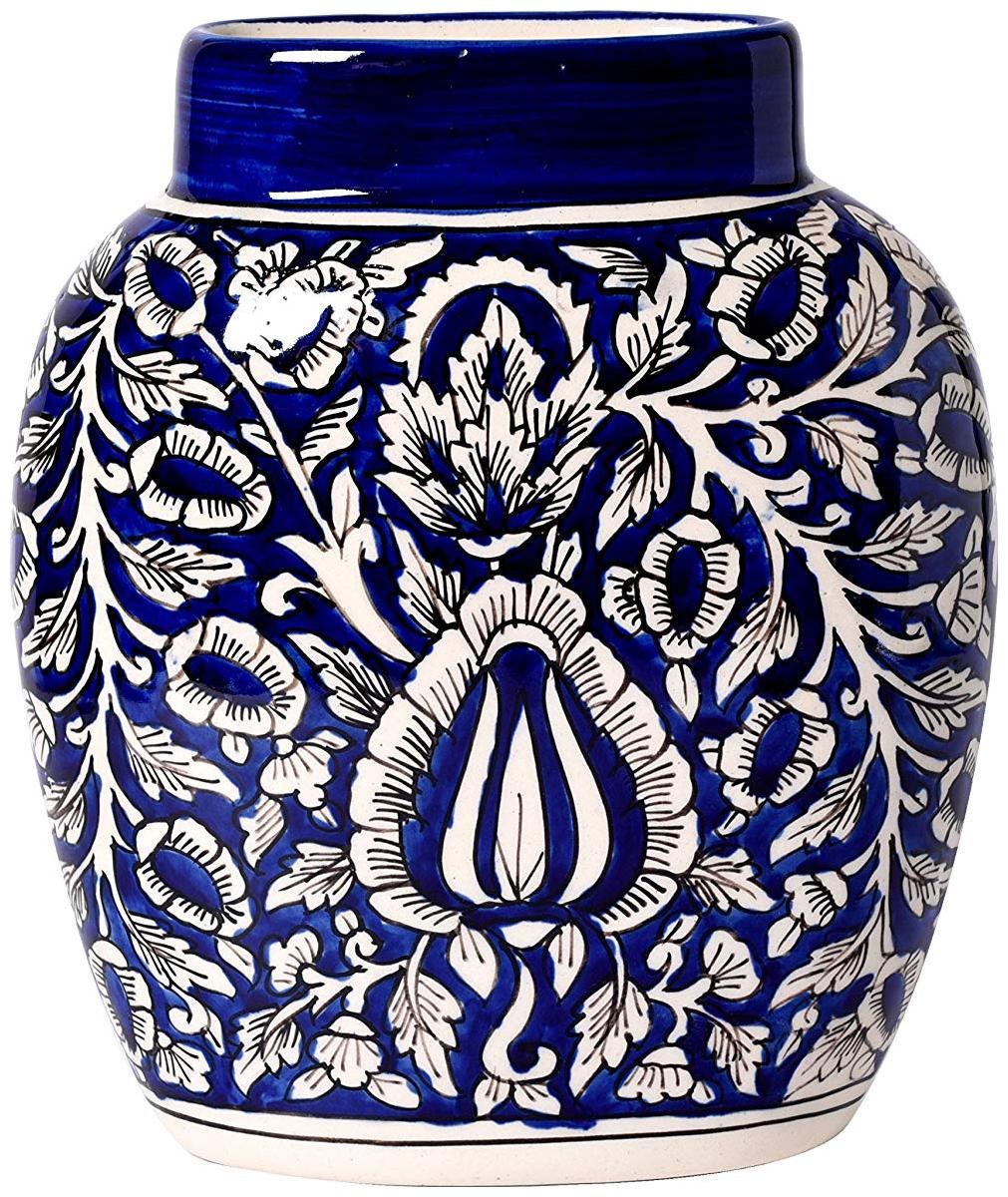 

Kraftmania Blue Ceramic Flower Pots Vases