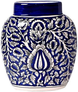 Buy Kraftmania Blue Ceramic Flower Pots Vases Online At Low Prices In India Paytmmall Com