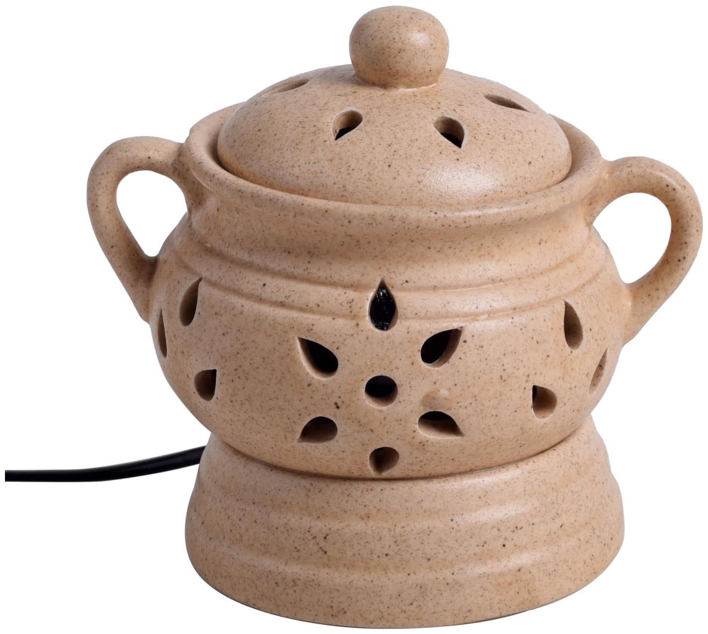 

Kraftmania Ethnic Electric Aroma Diffuser Set Round Shape Burner - Fragrance - Lemongrass Beige
