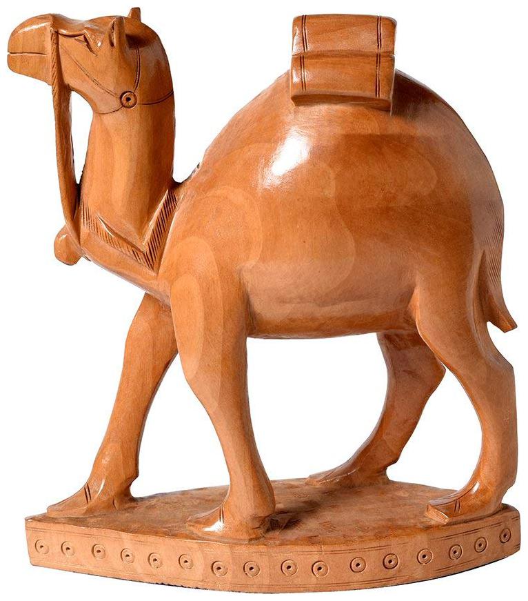 

Kraftmania Handicraft Wooden Camel Statue Home Decor Decorative Showpiece