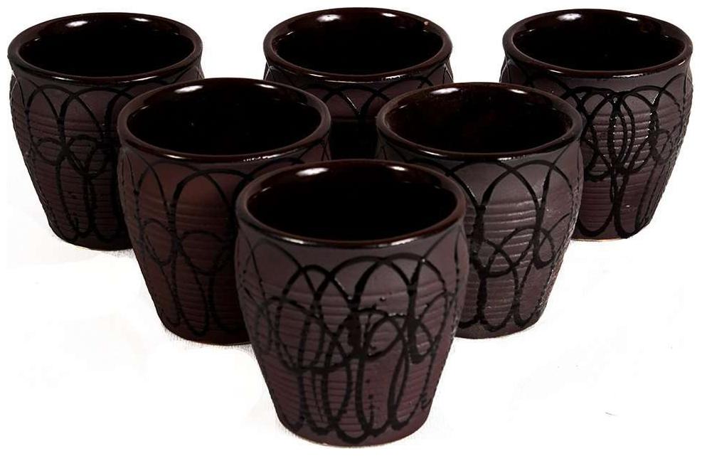 

Kraftmania Re-Useable Ceramic Kullad for Hot Cold Beverages - Set of 6