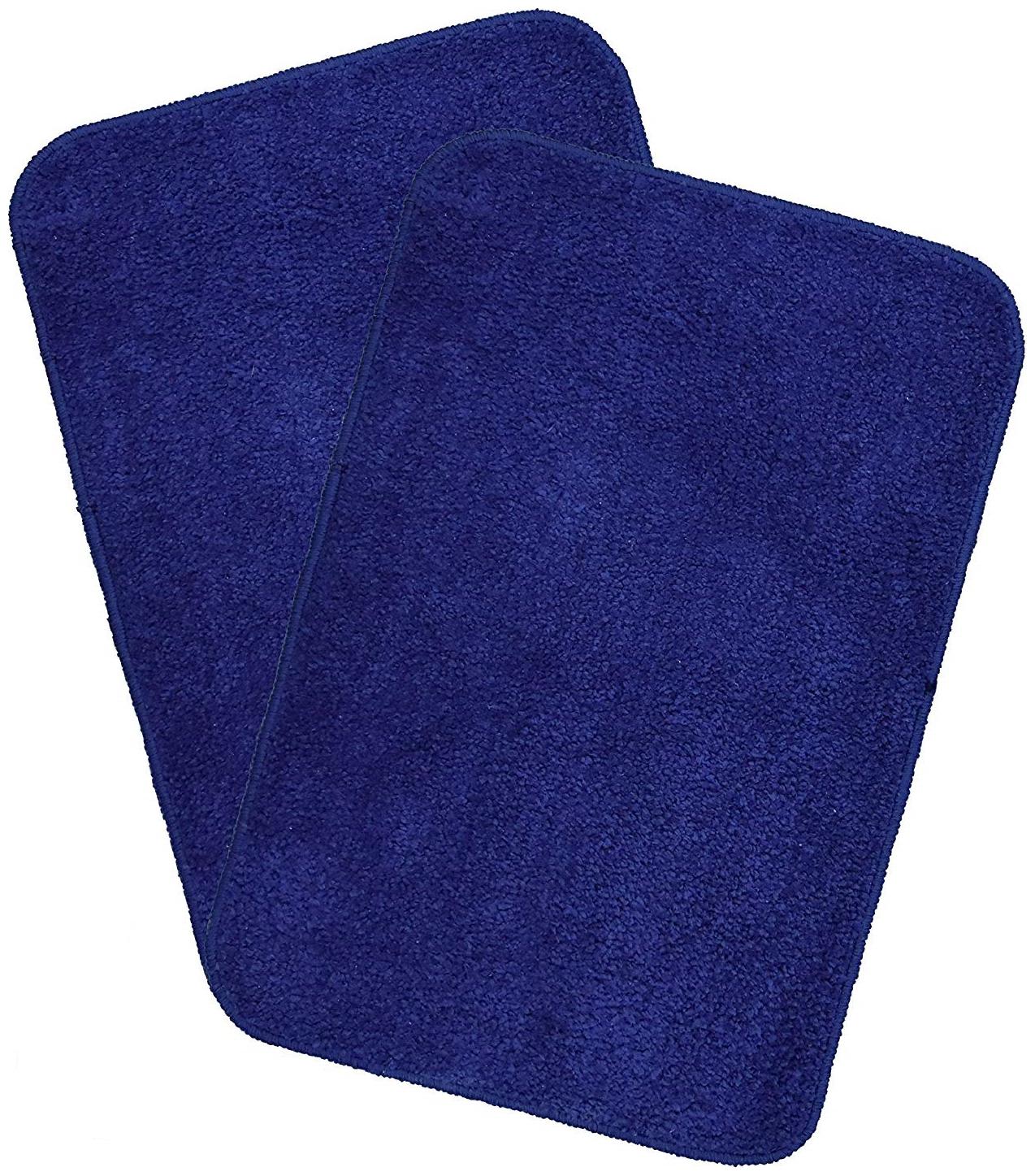 

Kridhay Natura Life Micro Fiber Bathmat Set 100 Machine Washable and Super Soft bathmat (40 X 60 Cms Set of 2 pcs Blue)