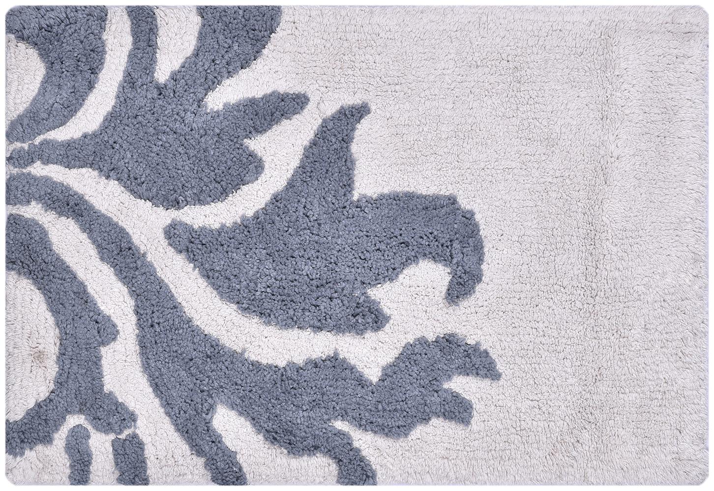

Kridhay Natura Life Leaf Bathmat 100 Machine Washable and Super Soft Bathmat 40X60 CMS Charcoal