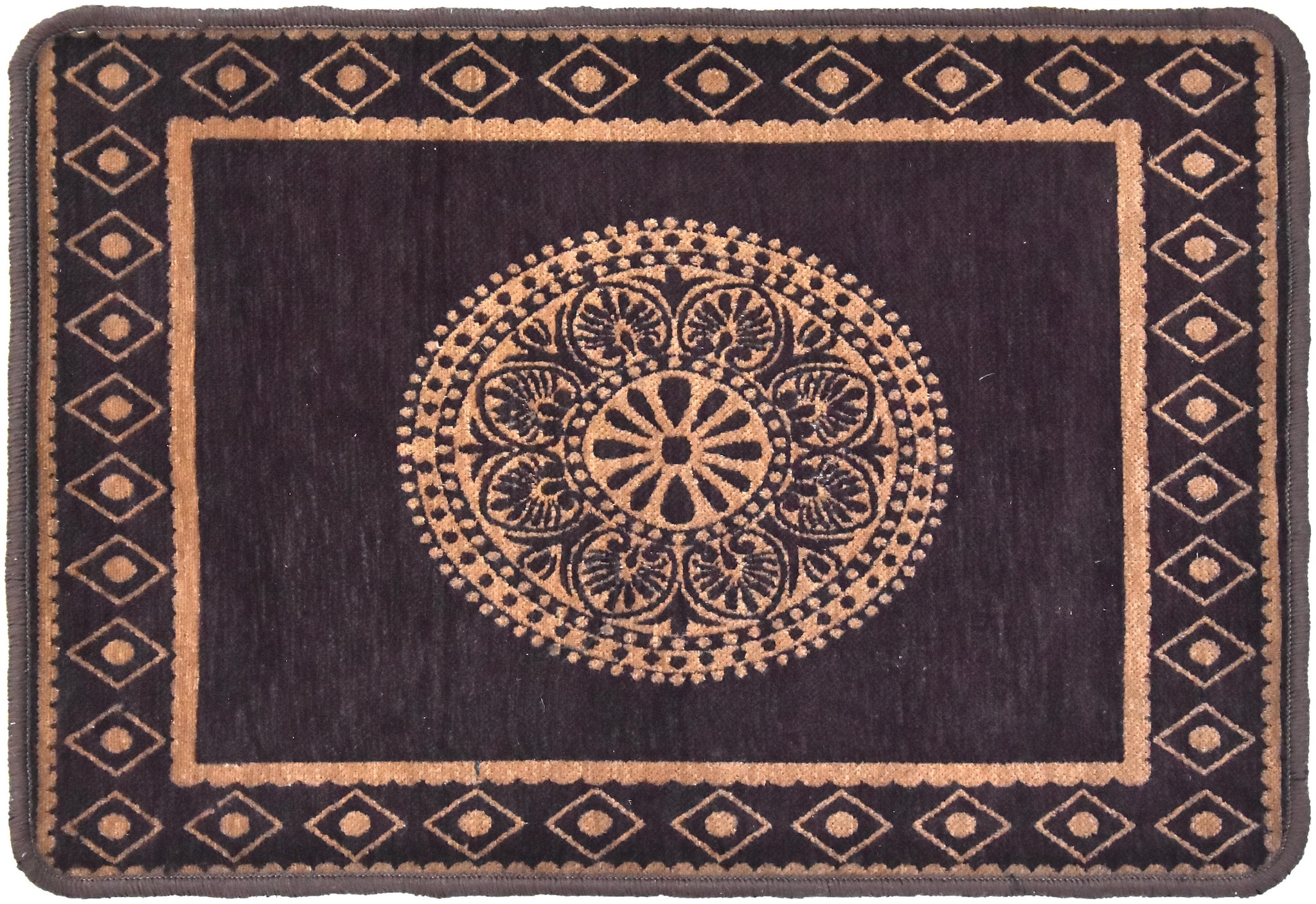 

Kridhay Natura Life Designer Door Mat with Anti Skid Backing (40X60 cms Brown)
