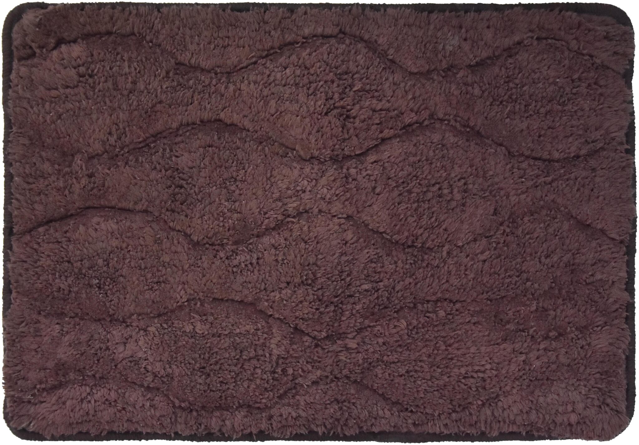 

Kridhay Natura Life Waves Bathmat 100 Machine Washable Soft and Anti Slip bathmat (40 X 60 cm Chocolate)