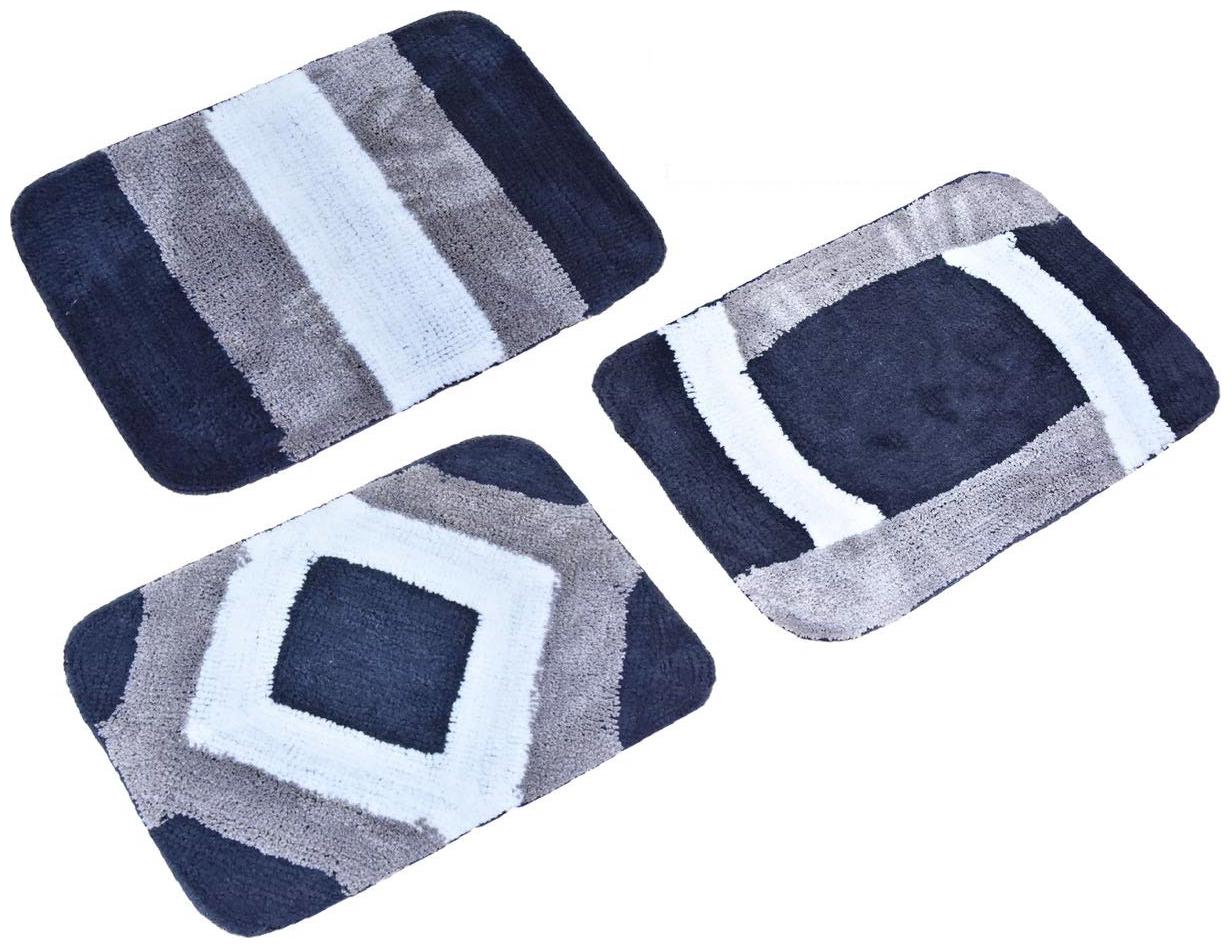 

Kridhay Natura Life Microfiber Soft Bath Mat 40x60 cm Multicolour - Pack of 3 pcs