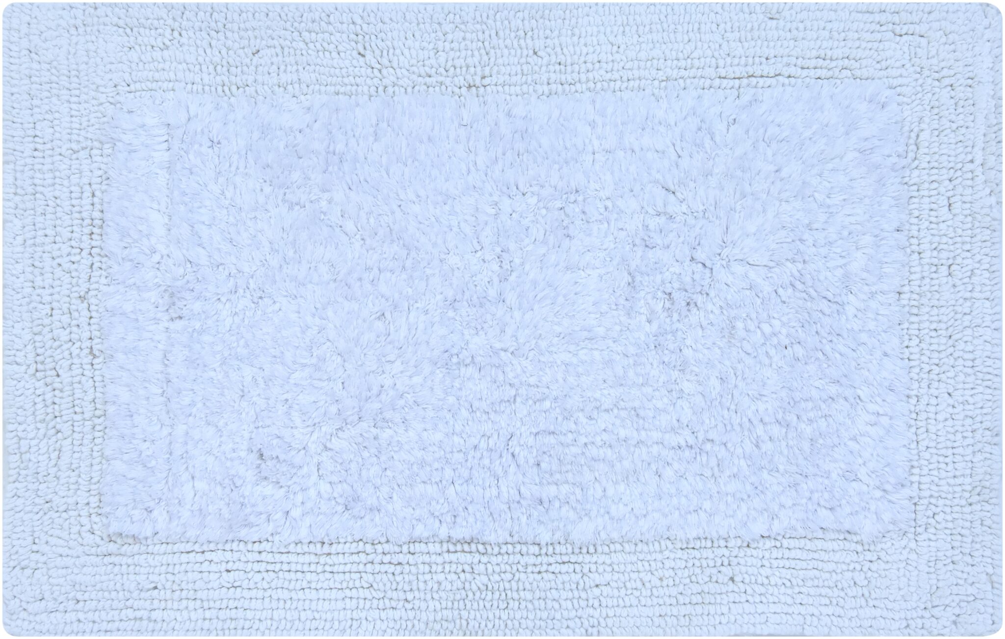 

Kridhay Natura Life BB-02 Reversible Bathmat 100 Machine Washable Super bathmat White