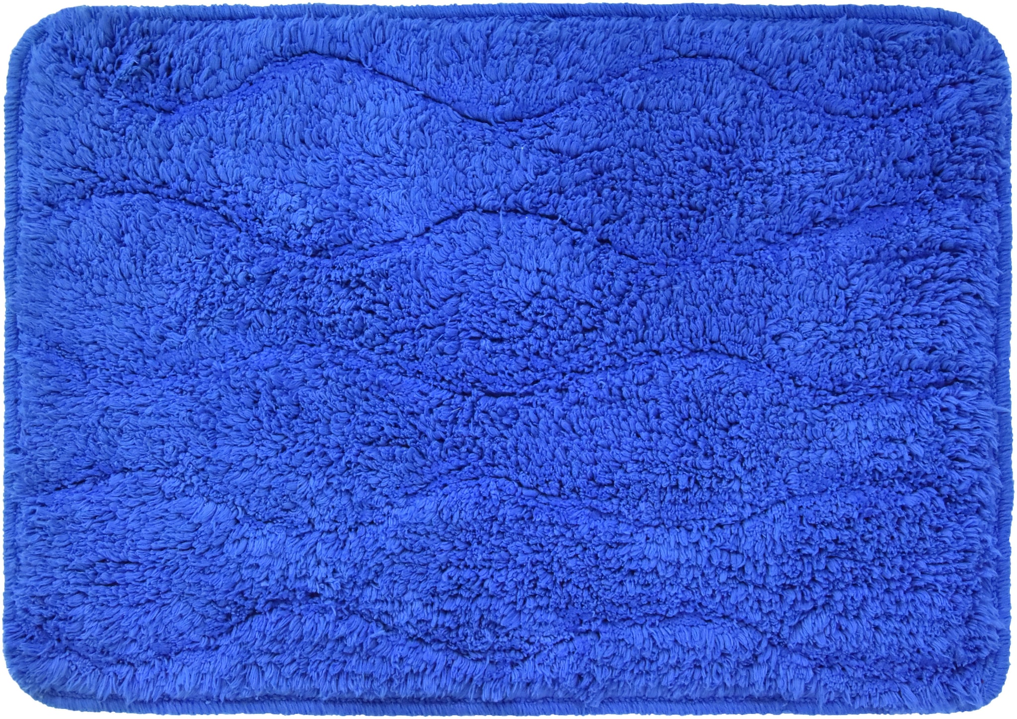 

Kridhay Natura Life Waves Bathmat 100 Machine Washable Soft and Anti Slip bathmat 40 X 60 cm Blue