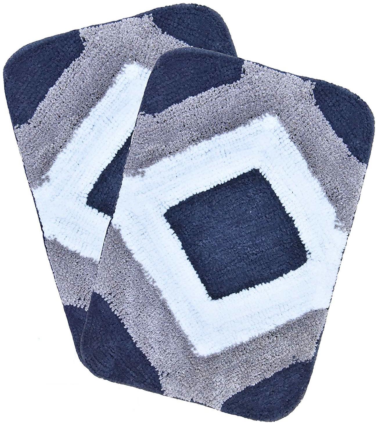 

Kridhay Natura Life Micro Fiber Set 100 Machine Washable and Super Soft bathmat (40 X 60 cms Set of 2 pcs Grey)