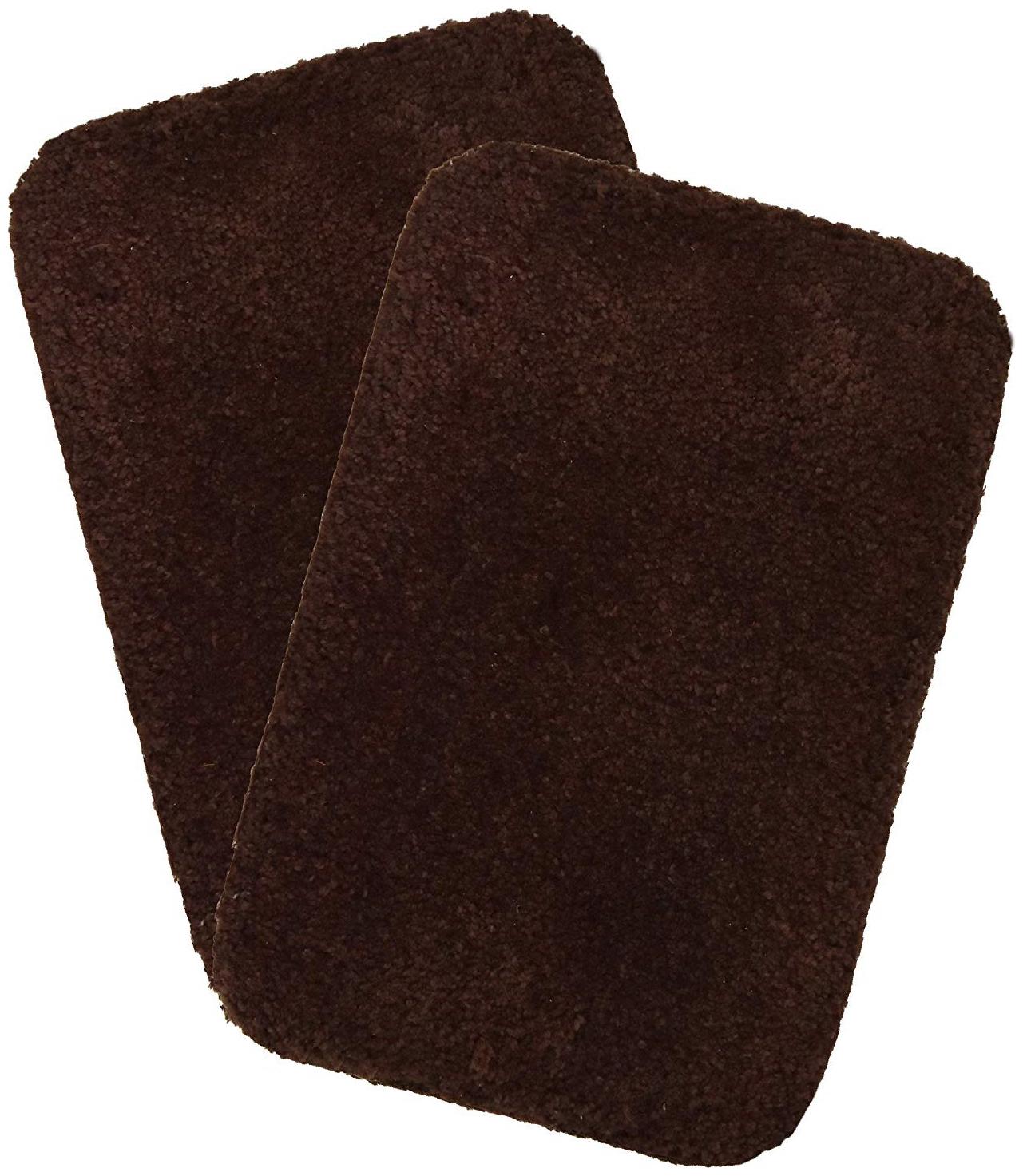 

Kridhay Natura Life Micro Shag Bathmat 100 Machine Washable Anti-Skid and Super Soft bathmat (30X45 Cms Set of 2 pcs Chocolate)