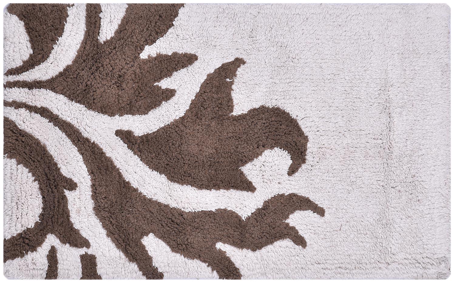 

Kridhay Natura Life Leaf Bathmat 100 Machine Washable and Super Soft Bathmat (40X60 CMS Chocolate)