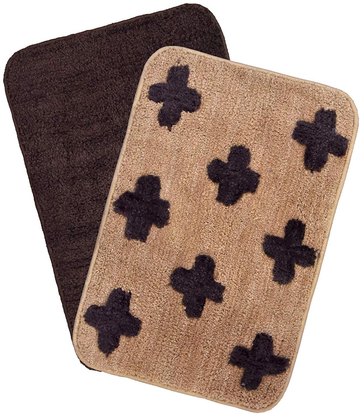 

Kridhay Natura Life Micro Fiber 100 Machine Washable Anti Skid and Super Soft bathmat (40X60 cms Set of 2 pcs) (Set5)