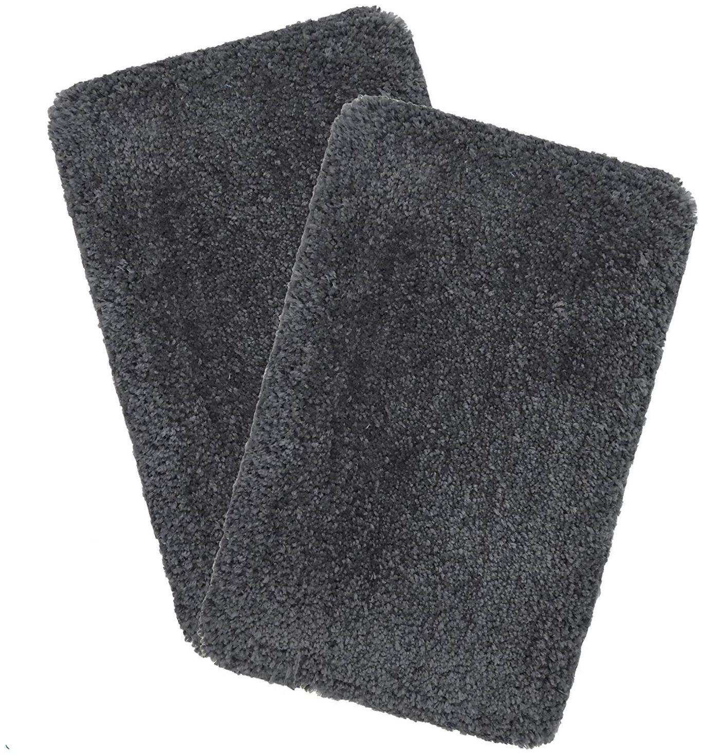 

Kridhay Natura Life Micro Shag Bathmat 100 Machine Washable Anti-Skid and Super Soft bathmat (30X45 Cms Set of 2 pcs Charcoal)