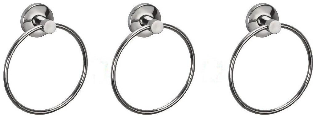

Kridhay Natura Life Stainless Steel Towel Ring Napkin Ring Napkin Holder Napkin Stand Towel Bar Towel Holder for Bathroom and Sink - Set of 3 pcs
