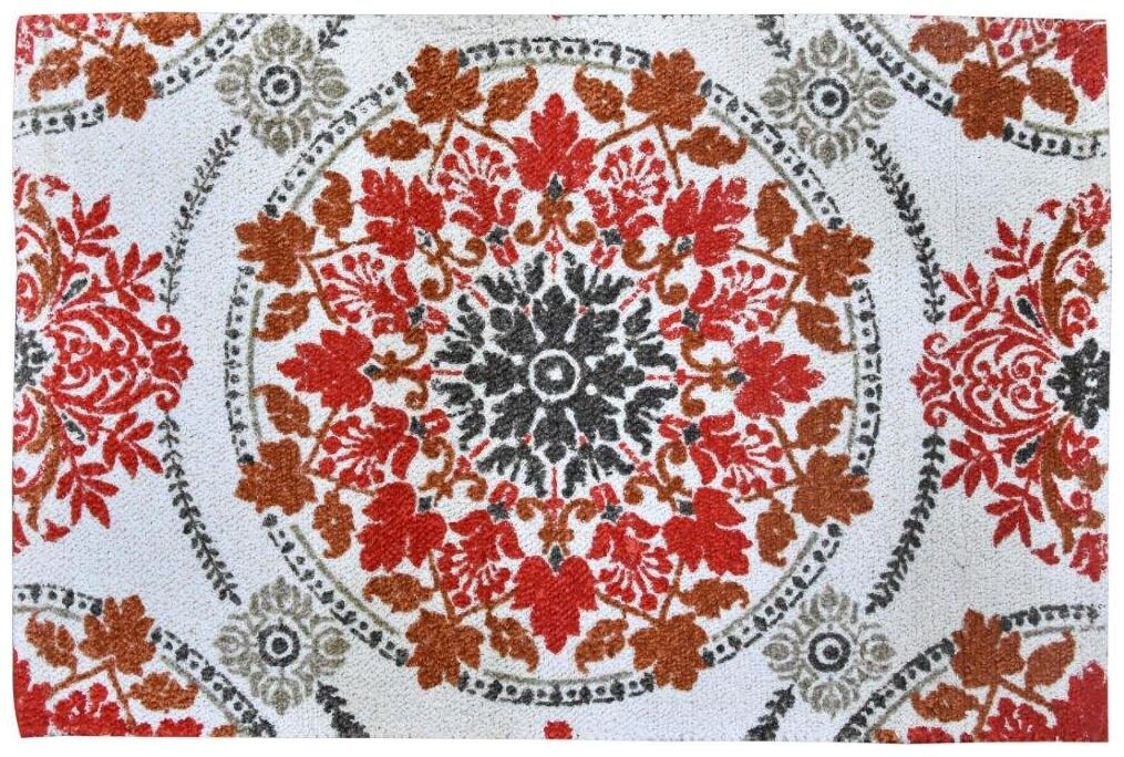 

Kridhay Natura Life Printed Doormat 100 Machine Washable and Super Soft bathmat (60X90 cms) (Red)
