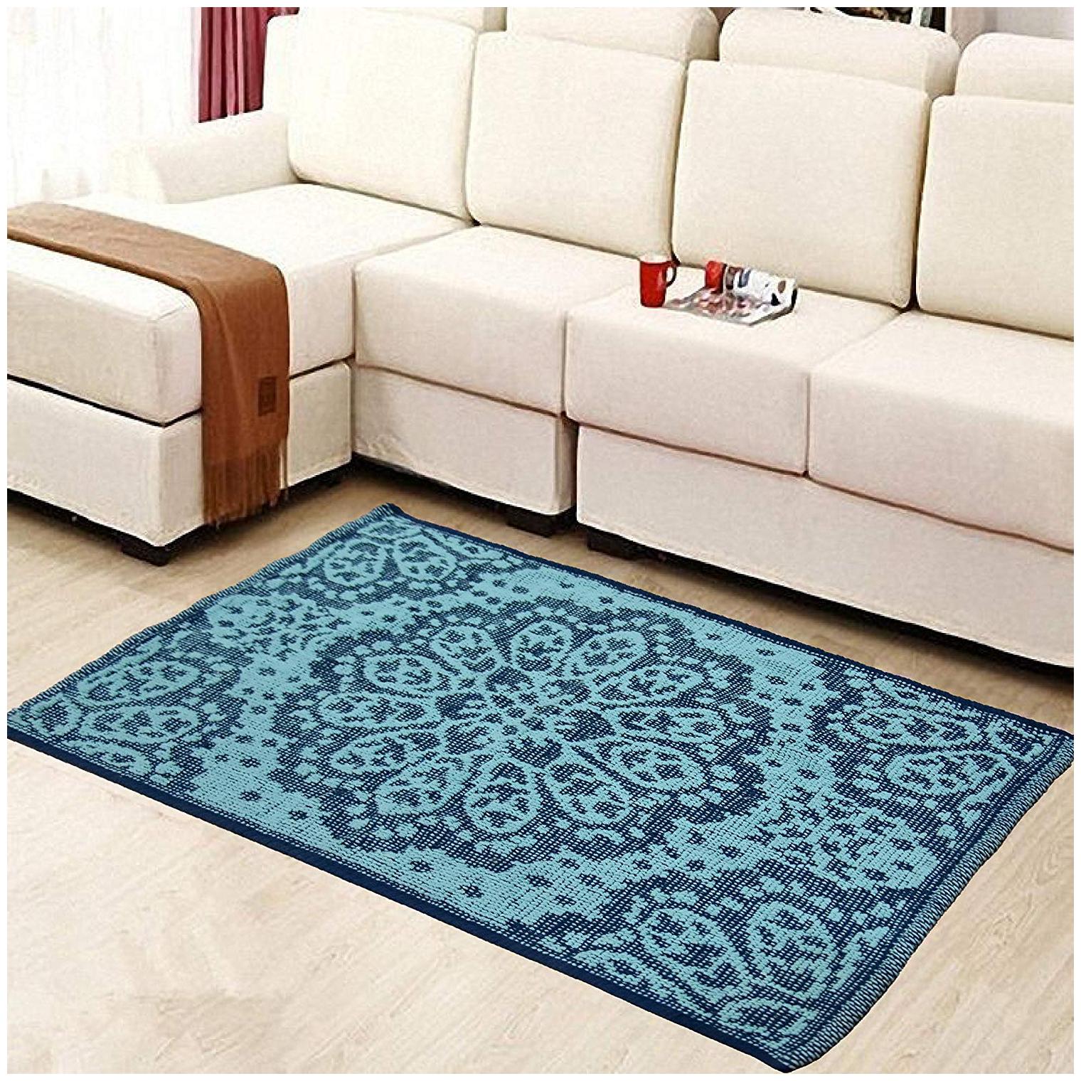 

Kridhay Natura Life Cotton Super Soft Bathmat (21X34 inch or 55X85 cm Blue)