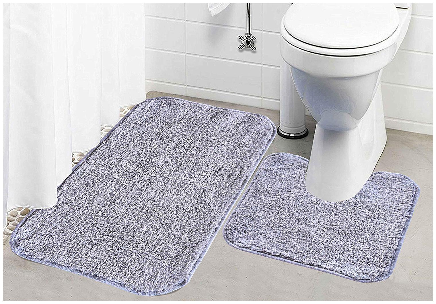 

Kridhay Natura Life 2 Piece Cotton Contour Bathmat Set - 16 x24 Grey