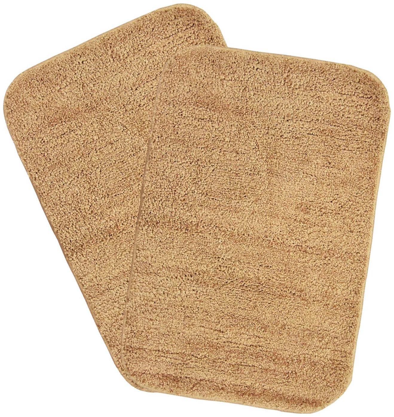 

Kridhay Natura Life Micro Fiber Bathmat 100 Machine Washable Anti-Skid and Super Soft bathmat (30X45 Cms Set of 2 pcs Brown)
