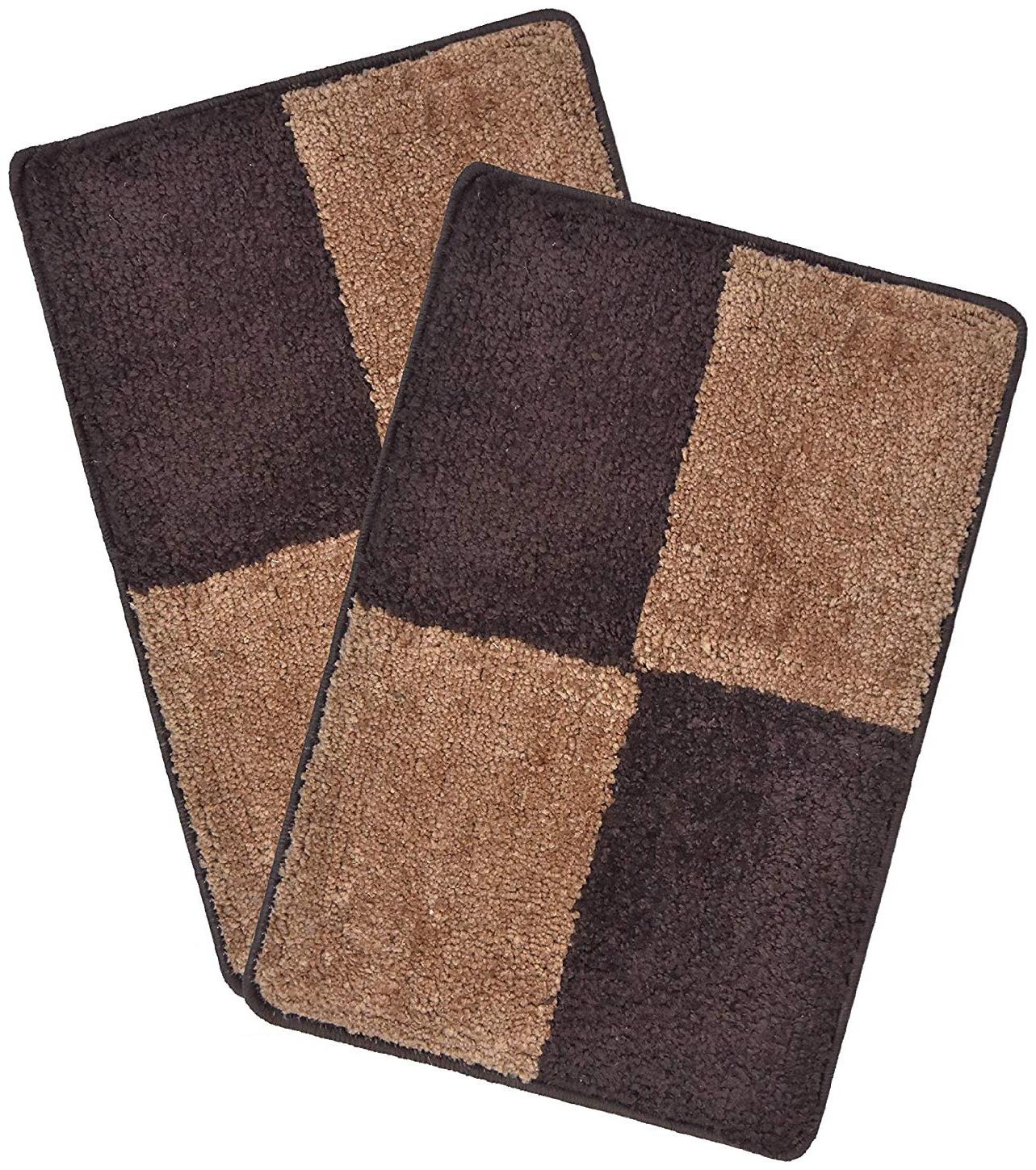 

Kridhay Natura Life Micro Patch Bathmat 100 Machine Washable Anti-Skid and Super Soft bathmat (30X45 Cms Set of 2 pcs Chocolate)