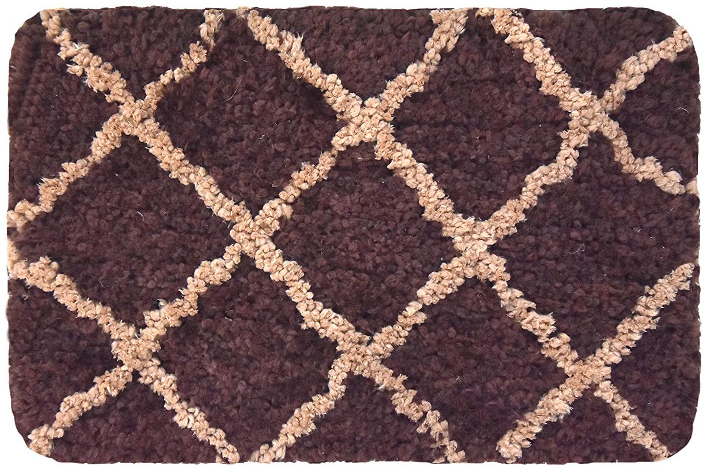 

Kridhay Natura Life Micro Fiber 100 Machine Washable Anti Skid and Super Soft bathmat (40X60 cms Chocolate)