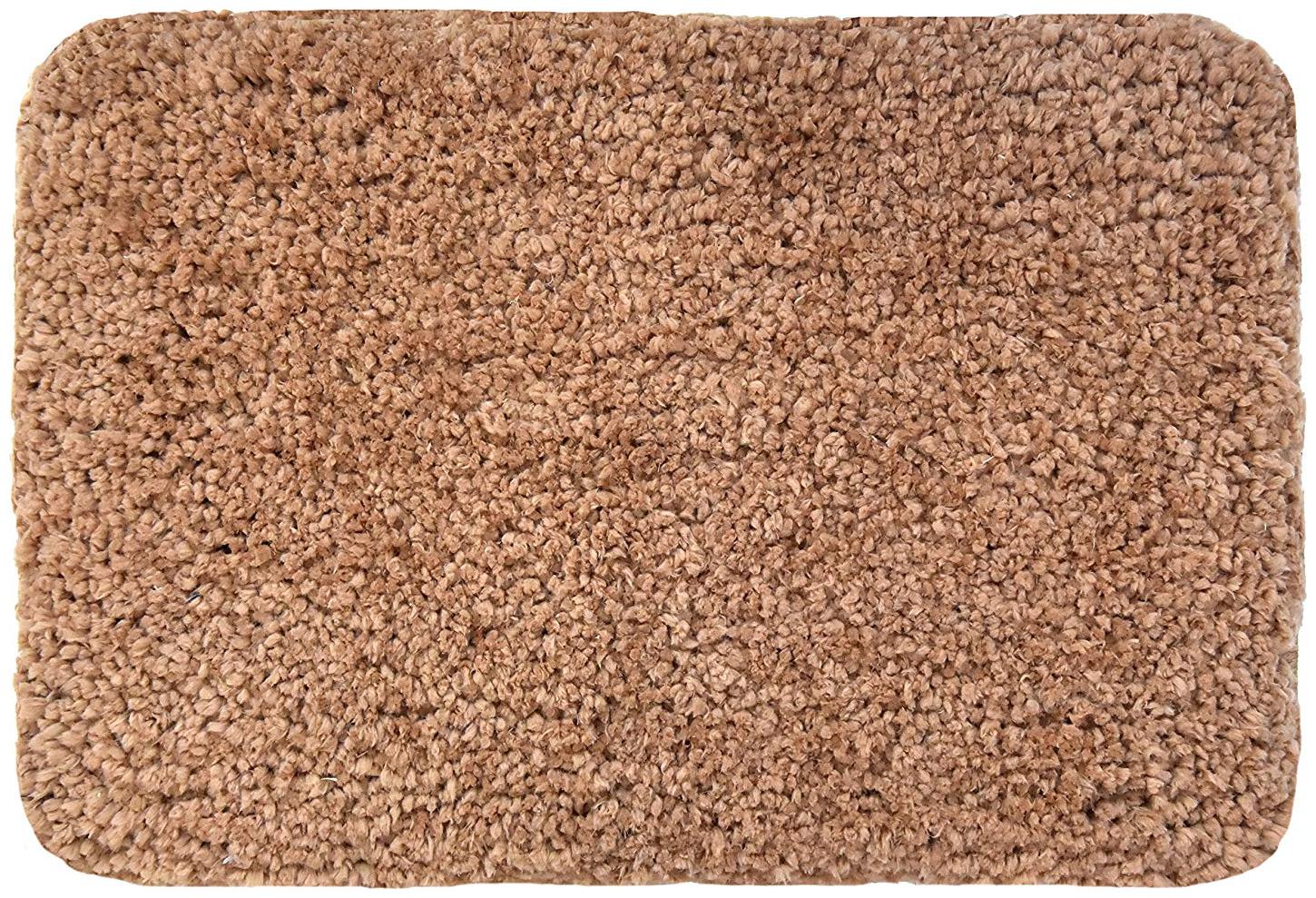 

Kridhay Natura Life Micro Fiber 100 Machine Washable Anti Skid and Super Soft bathmat (40X60 cms Brown)