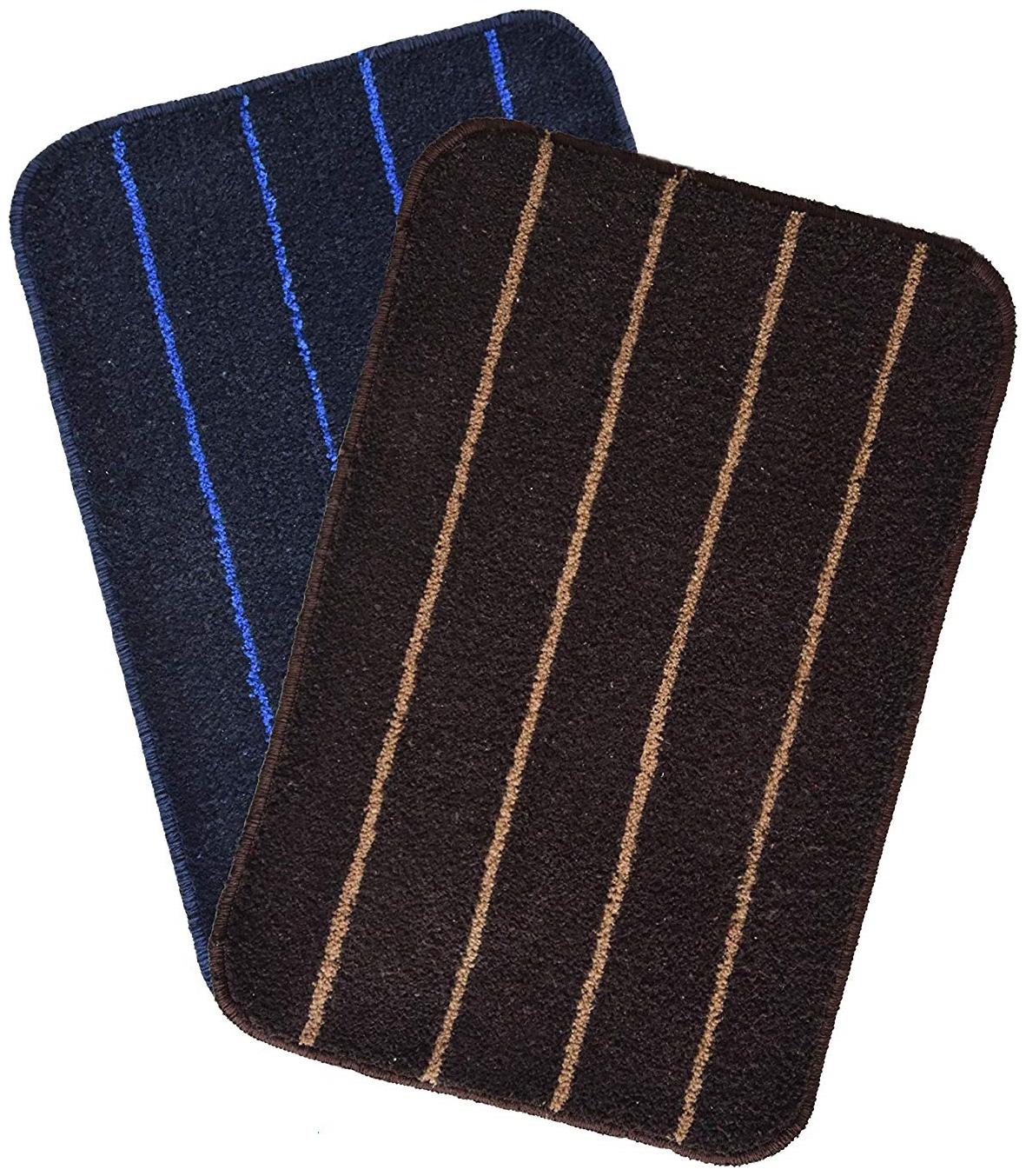 

Kridhay Natura Life Premium Quality Cotton Bathmat Anti-Skid and Super Soft bathmat (40X60 cms Set of 2 pcs) (Navy Chocolate)