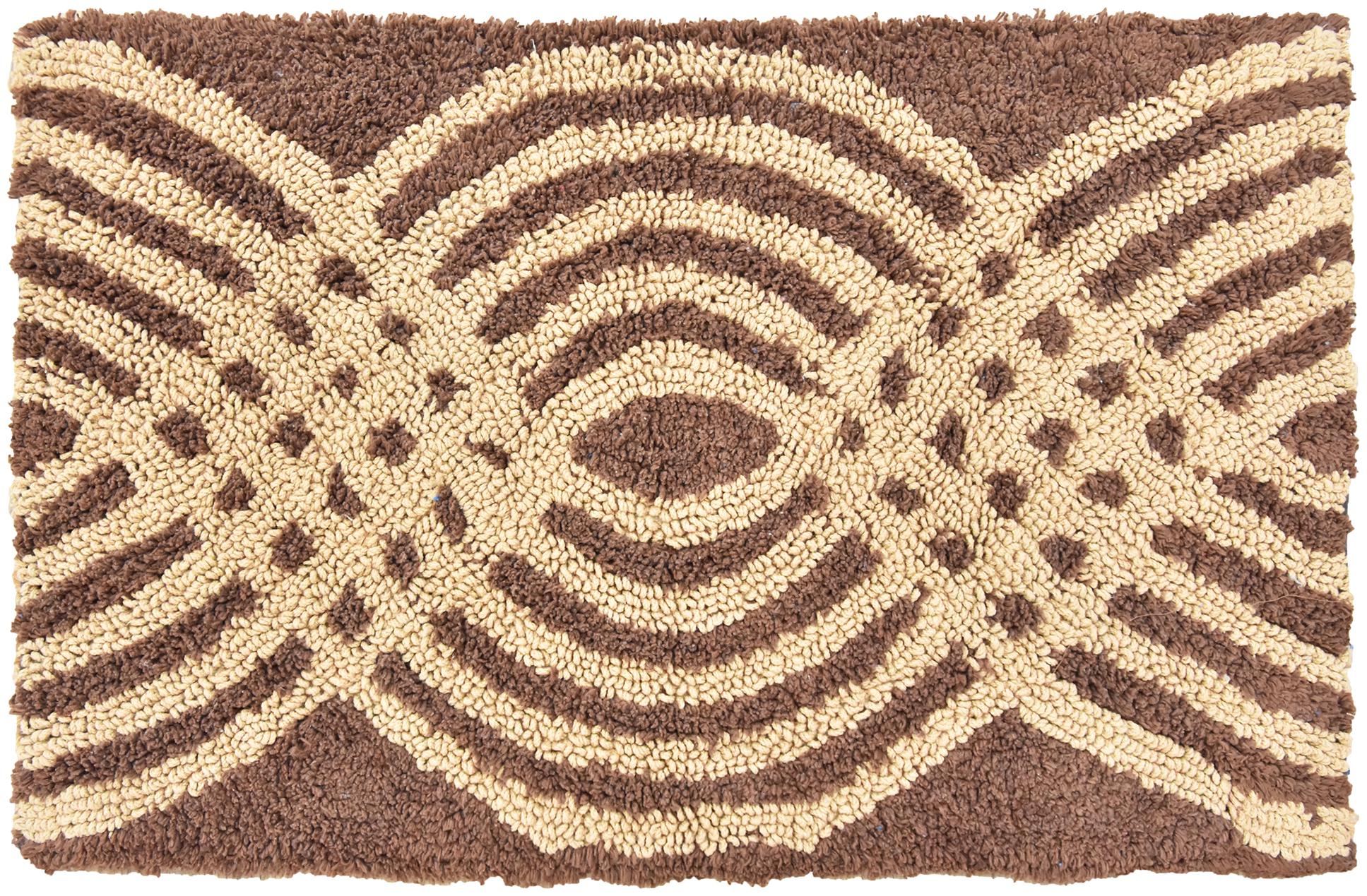 

Kridhay Natura Life Curve Designer Reversible 100 Machine Washable and Super Soft bathmat (40X60 cms Chocolate)