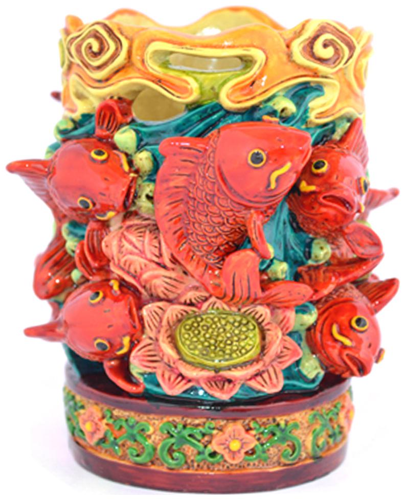 

Kriti Creations Feng Shui Carp Fish Pen Holder