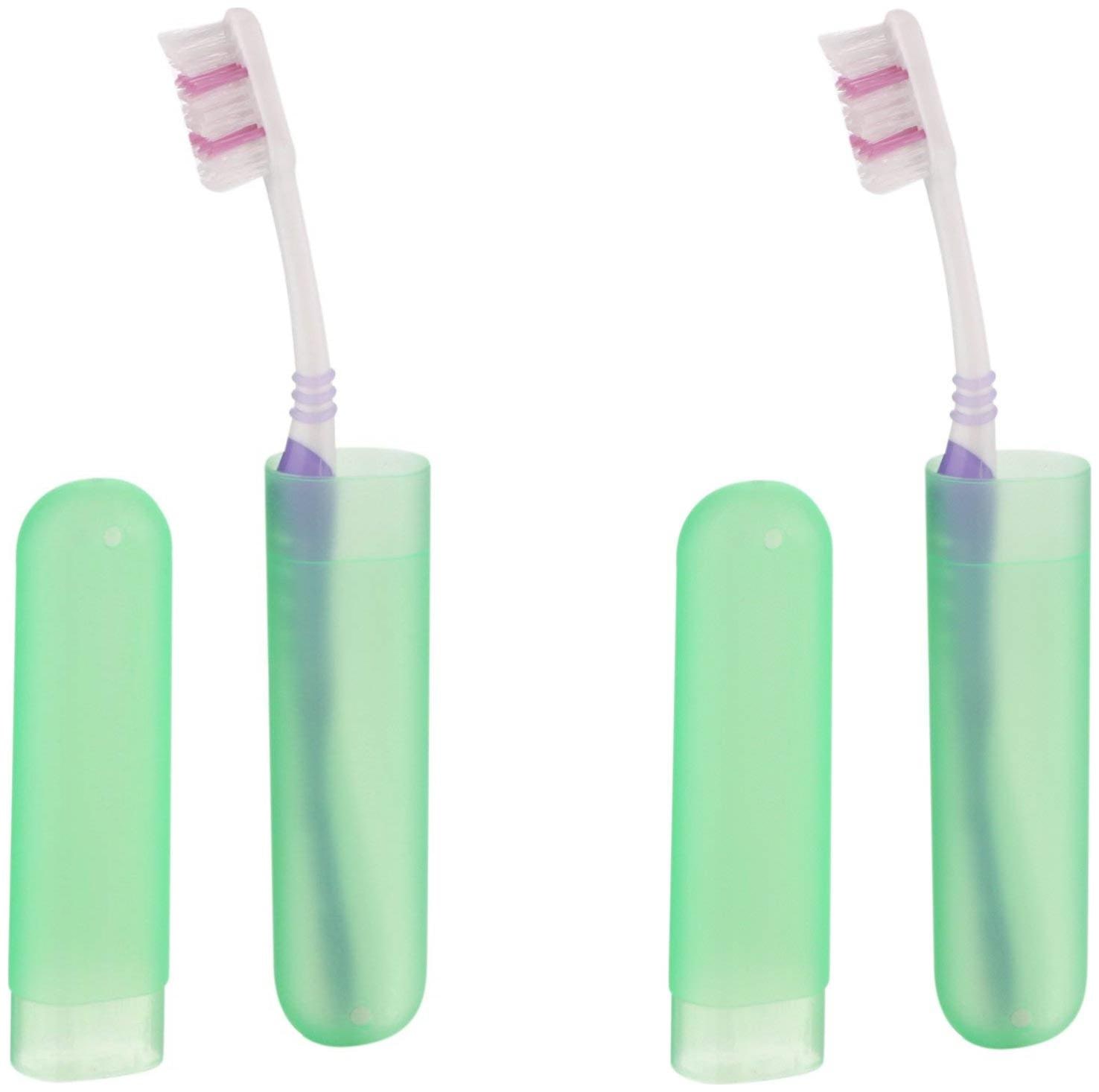 

Krivish Plastic Travel Bathroom Toothbrush Holder Travel Kit Plastic