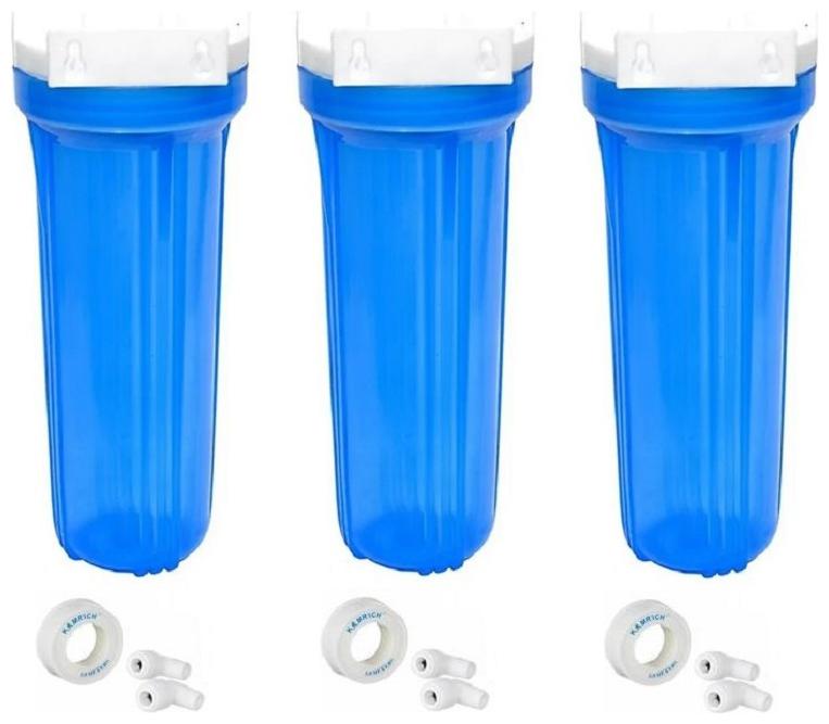 

KRPLUS 10 Inch Pre-Filter Housing Bowl with 1 4 Elbow Connector Teflon Tape