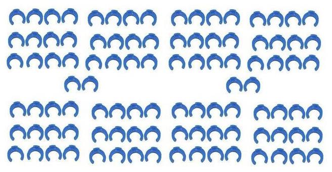 

KRPLUS 3 8 Inch (9 52MM) Elbow Connector Locking Clips for RO Water Purifier Filter Fittings (Pack of 100 Pcs )