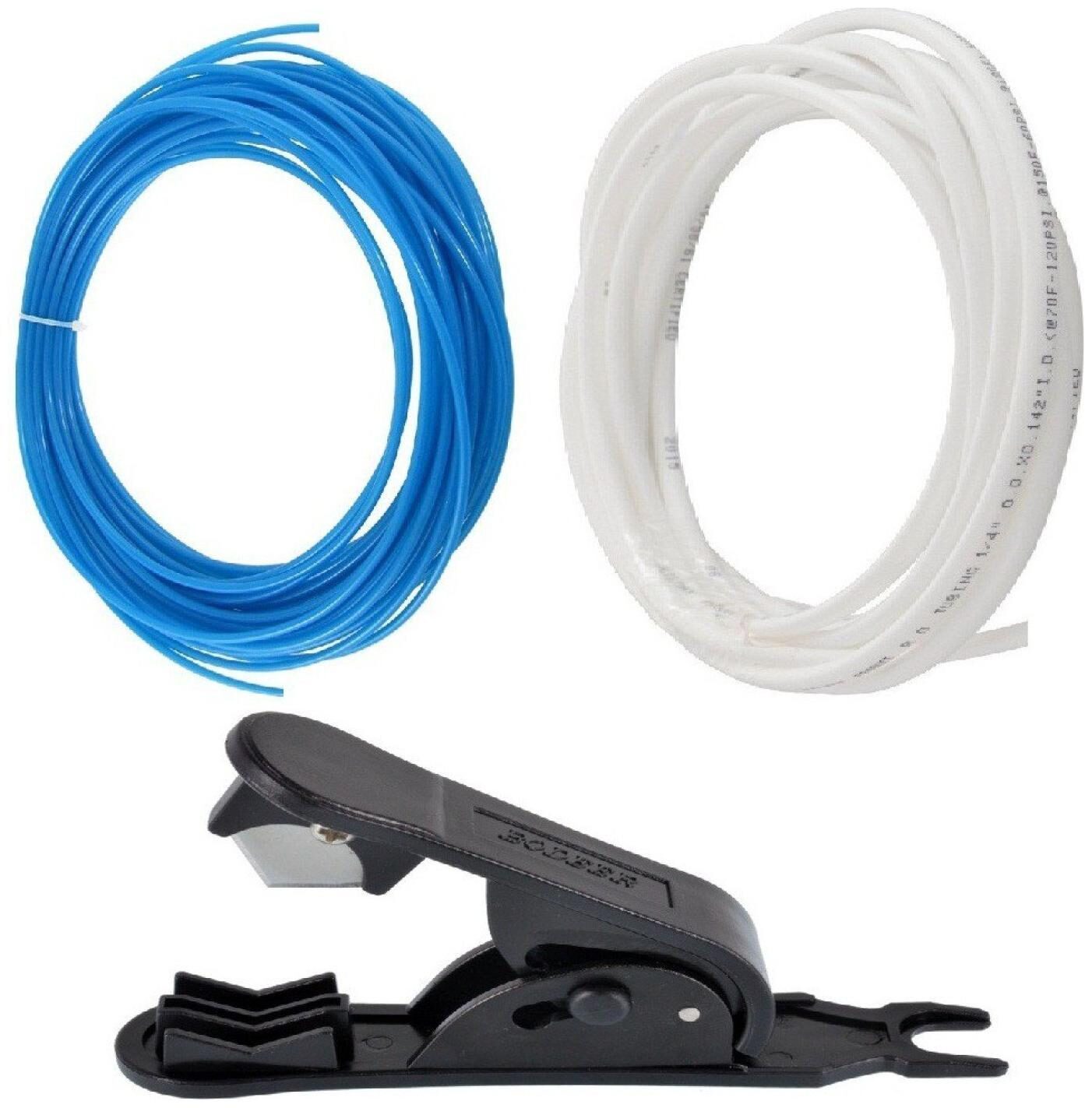

KRPLUS 5 Meter 3 8 Inch Big Diameter Size Flexible RO Pipe (White) (Blue) with Pipe Cutter for RO Water Purifier - Combo Pack of 3