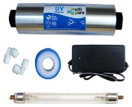 

KRPLUS Multi Pure UV Barrel 11W Uv Lamp UV Chowk Ballast 2 Nos 1 4 Elbow Teaflon For RO UV Water Purifier (Set of 2)