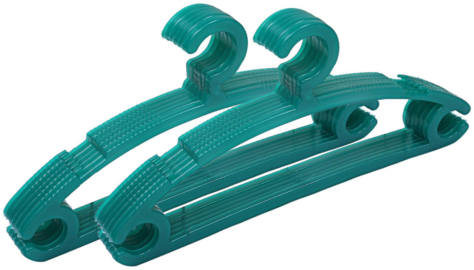 

Kuber Industries Plastic 12 pcs Hanger Set for wardrobe (Dark Green) CTHH19464