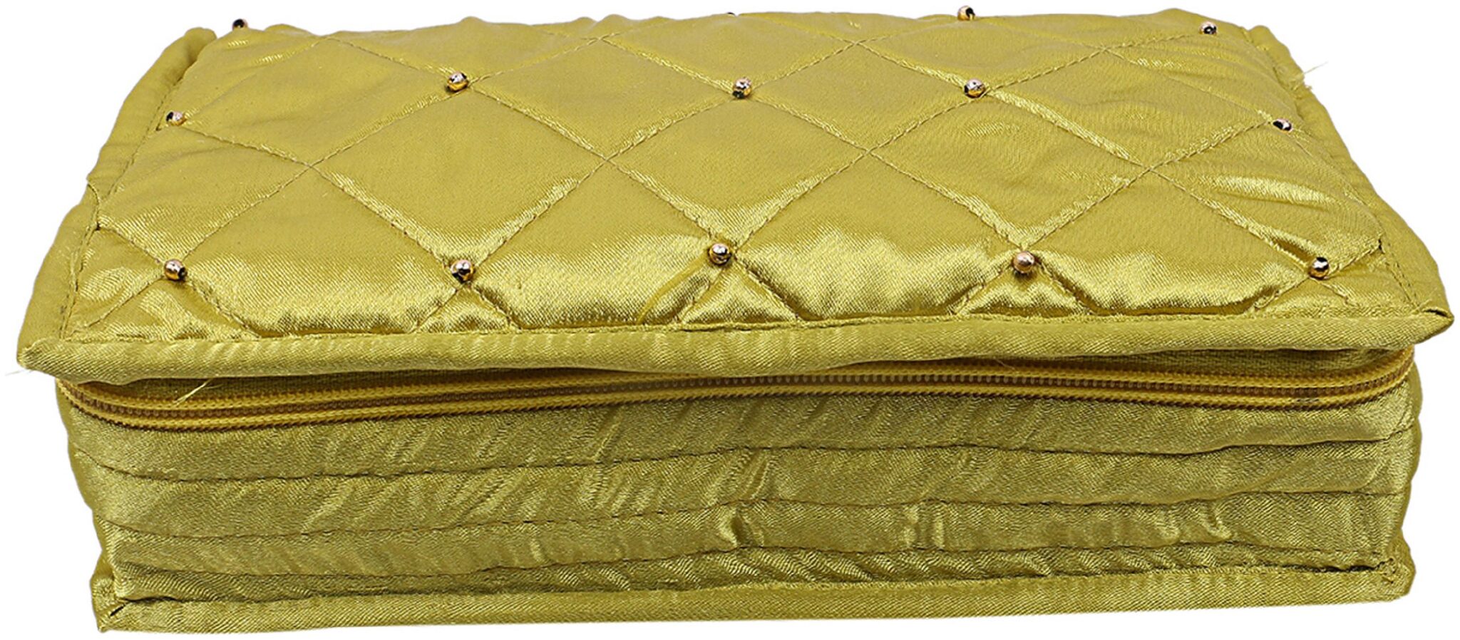 

Kuber Industries Satin Jewellery Kit organiser (Green) - CTHH11282