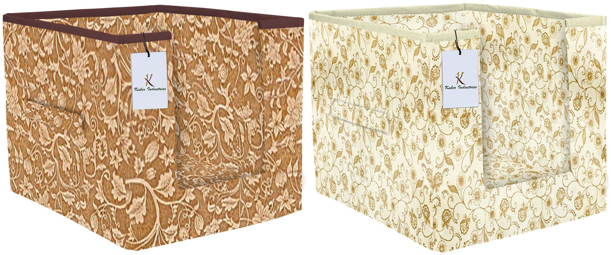 

Kuber Industries Metalic Printed 2 pc Non Woven Shirt Stacker Wardrobe Organizer Set (Brown Brige) - CTHH16631