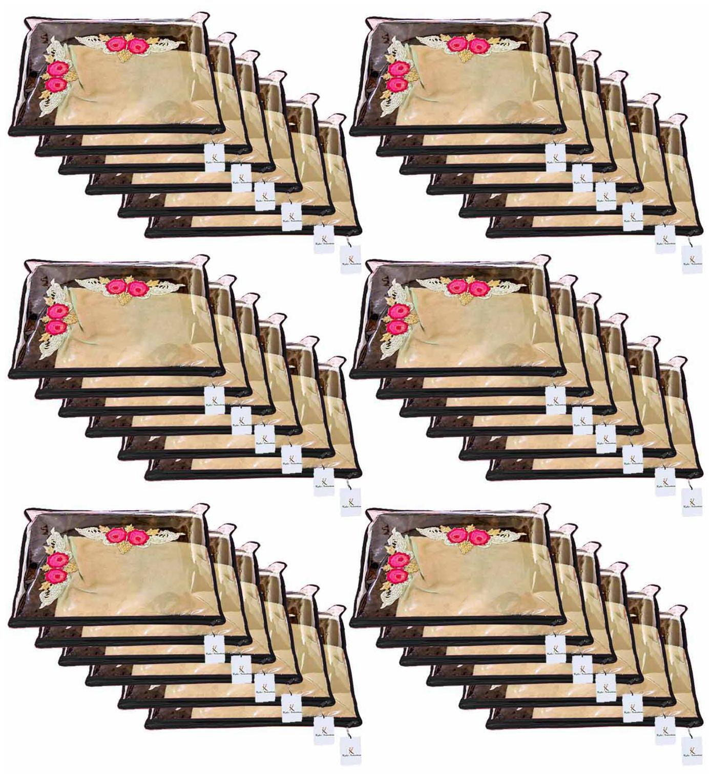 

Kuber Industries Non Woven Single Packing Saree Cover 36 pcs Set (Black) CTHH11685