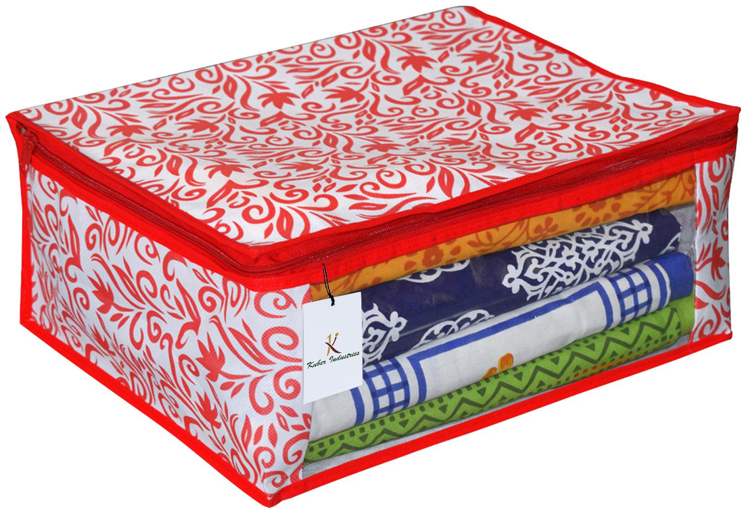 

Kuber Industries Non-Woven Saree Cover (Red)- CTHH11543