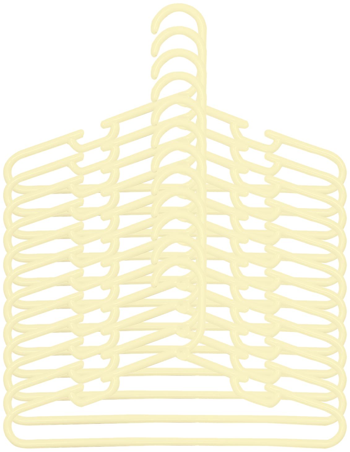 

Kuber Industries Plastic 12 pcs Baby Hanger Set for Wardrobe (Cream)- CTHH22441