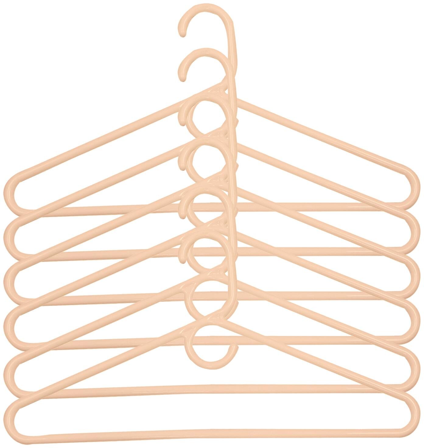 

Kuber Industries Plastic 6 pcs Hanger Set for Wardrobe (Brown)- CTHH12975