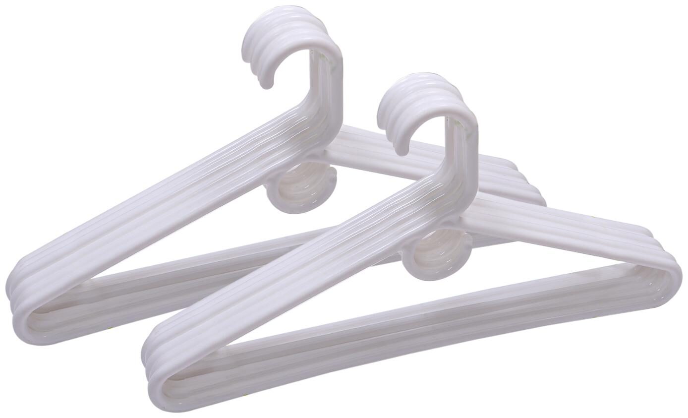 

Kuber Industries Plastic 12 pcs Hanger Set for Wardrobe (White) - CTHH21469