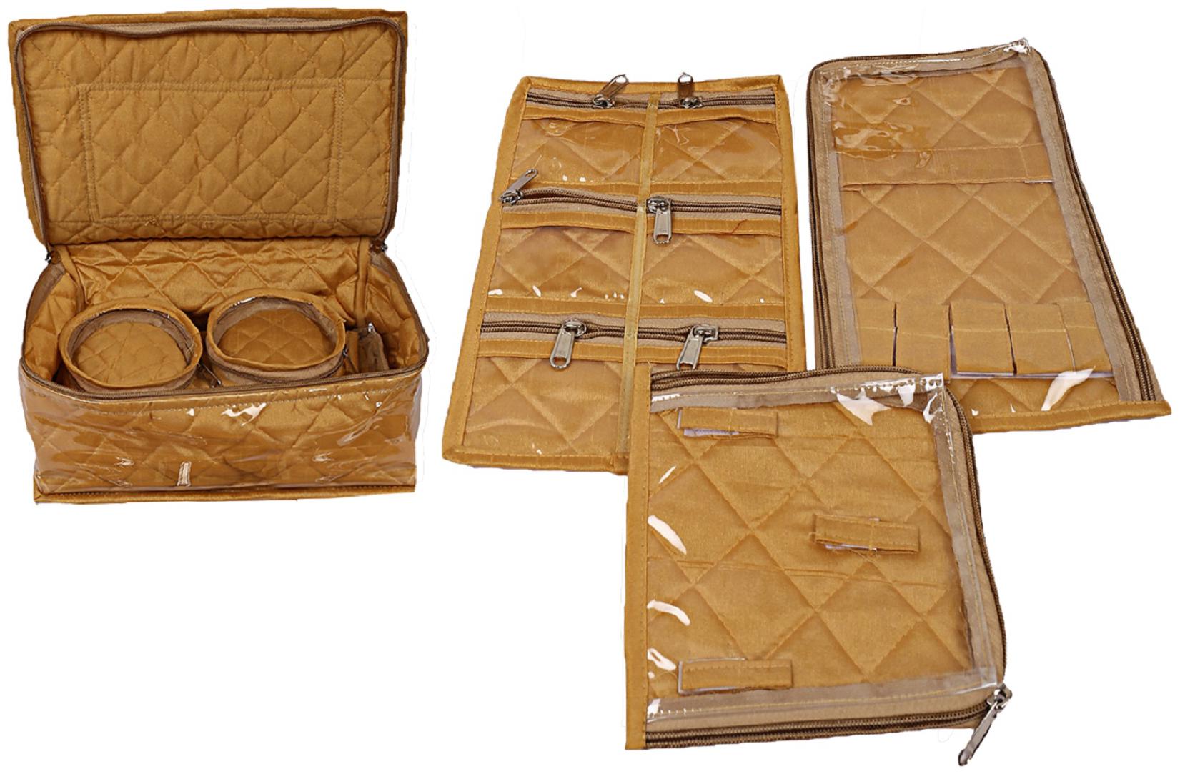 

Kuber Industries Silk 1 pc Locker Jewellery Kit (Gold) - CTHH11121
