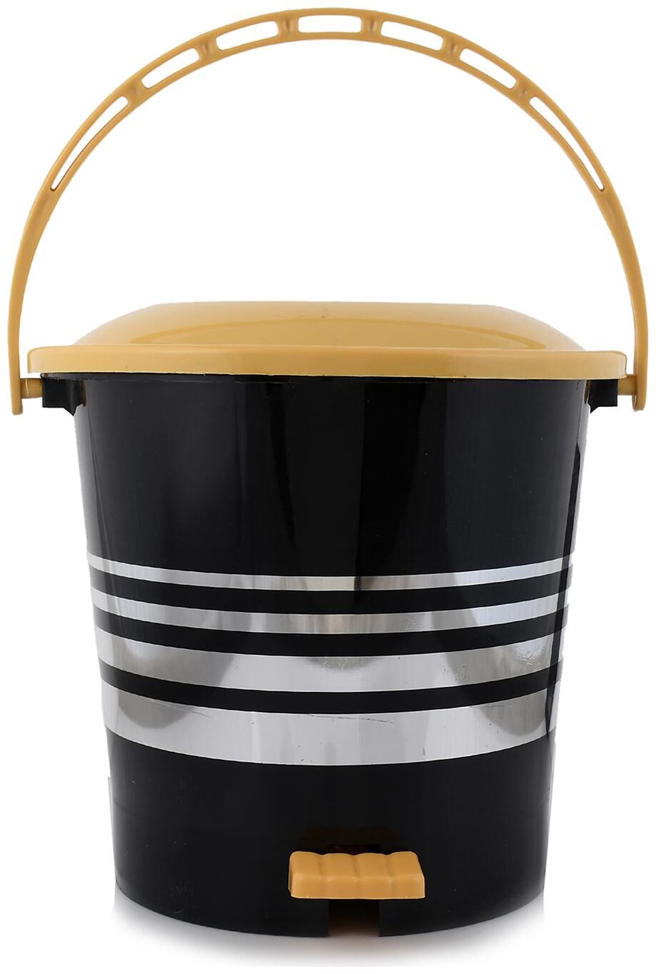 

Kuber Industries Plastic Dustbin Garbage Bin with Handle 5 L (Yellow) - CTHH17345