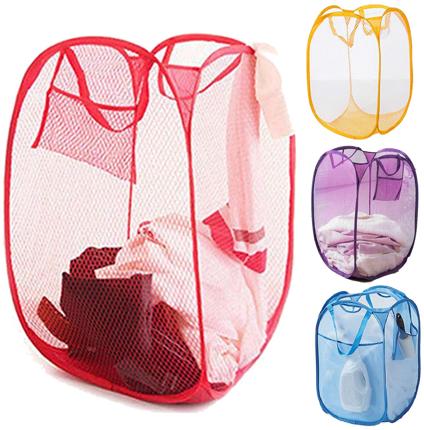 

Kuber Industries Nylon Multi Laundry Basket ( Set of 4 )