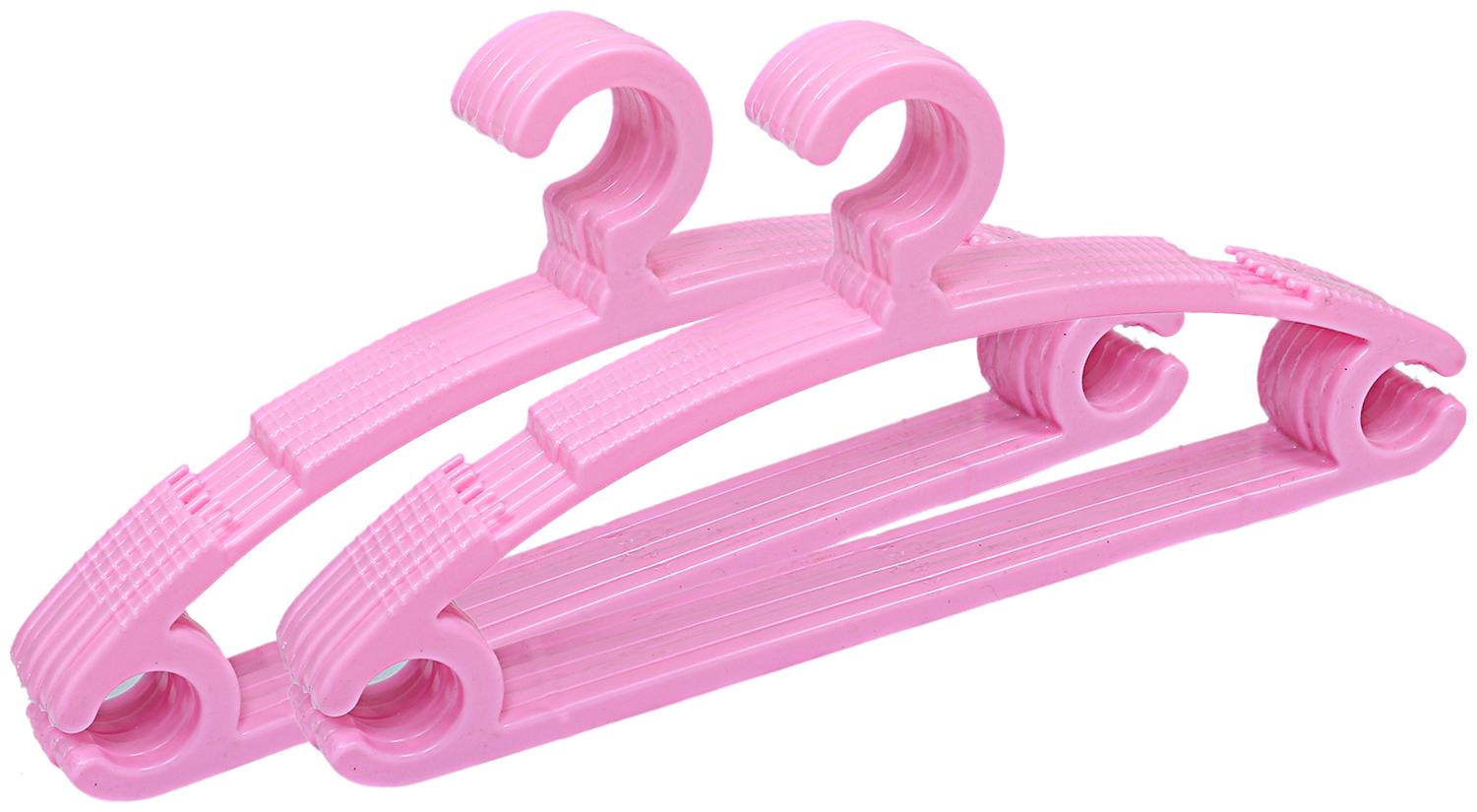 

Kuber Industries Plastic 12 pcs Hanger Set for wardrobe (Light Pink) CTHH19470
