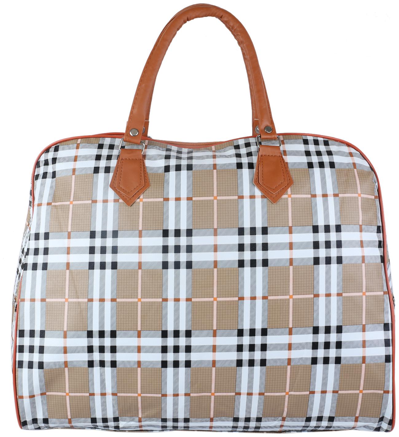 

Kuber Industries Rexene 1 pc Shopping Bag (Brown)- CTHH10286