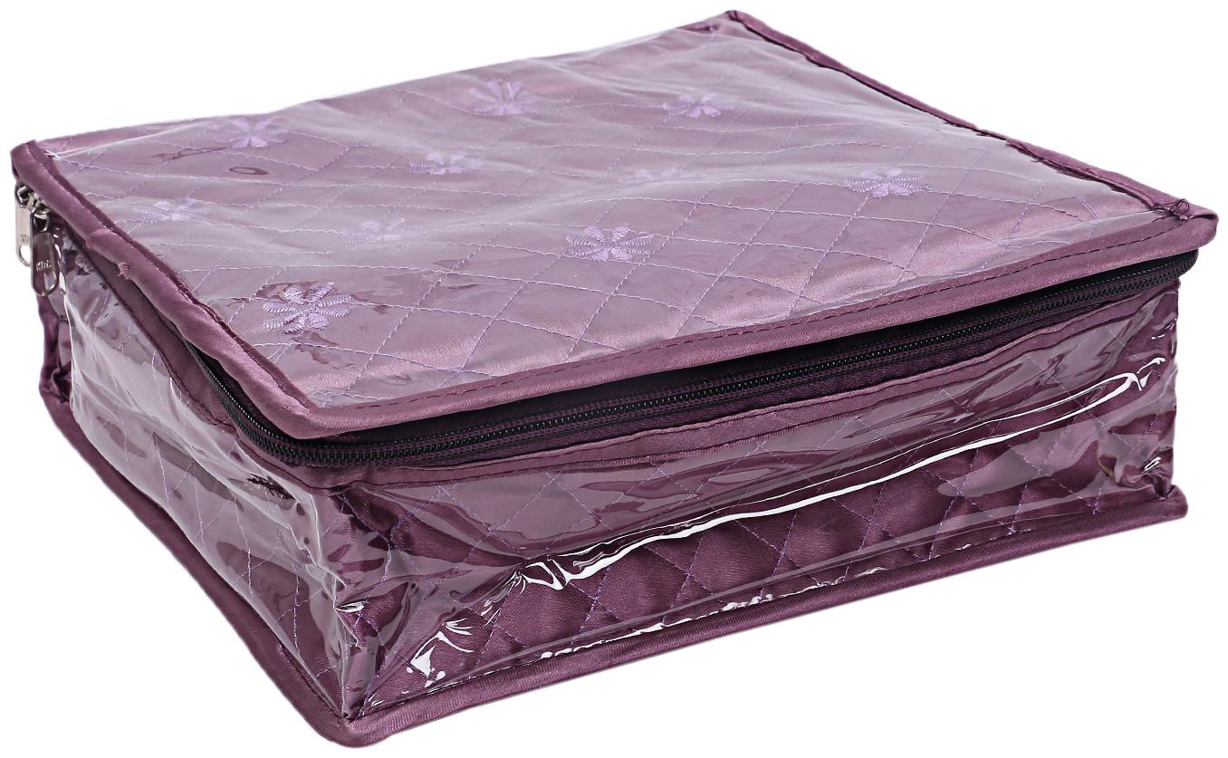 

Kuber Industries Laminated Satin Locker Jewellery Kit Organiser (Purple)- CTHH12723