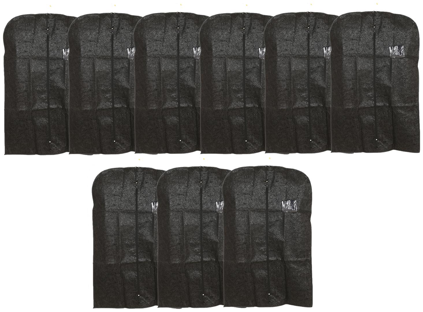 

Kuber Industries 9 pcs Non-Woven Men s Coat Blazer Cover (Black)- CTHH10420