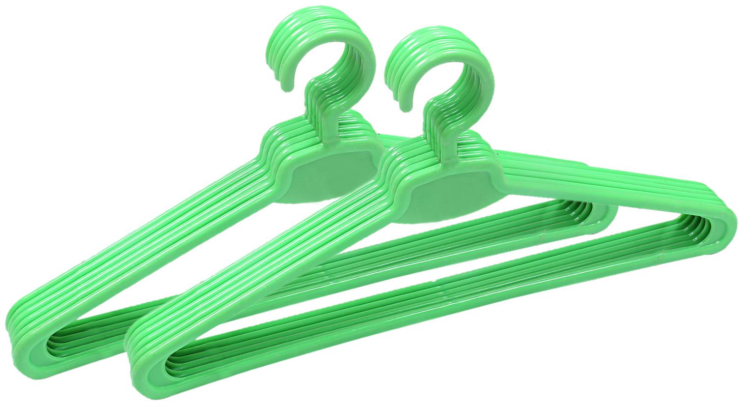 

Kuber Industries Plastic 12 pcs Hanger Set for wardrobe (Green) CTHH19505